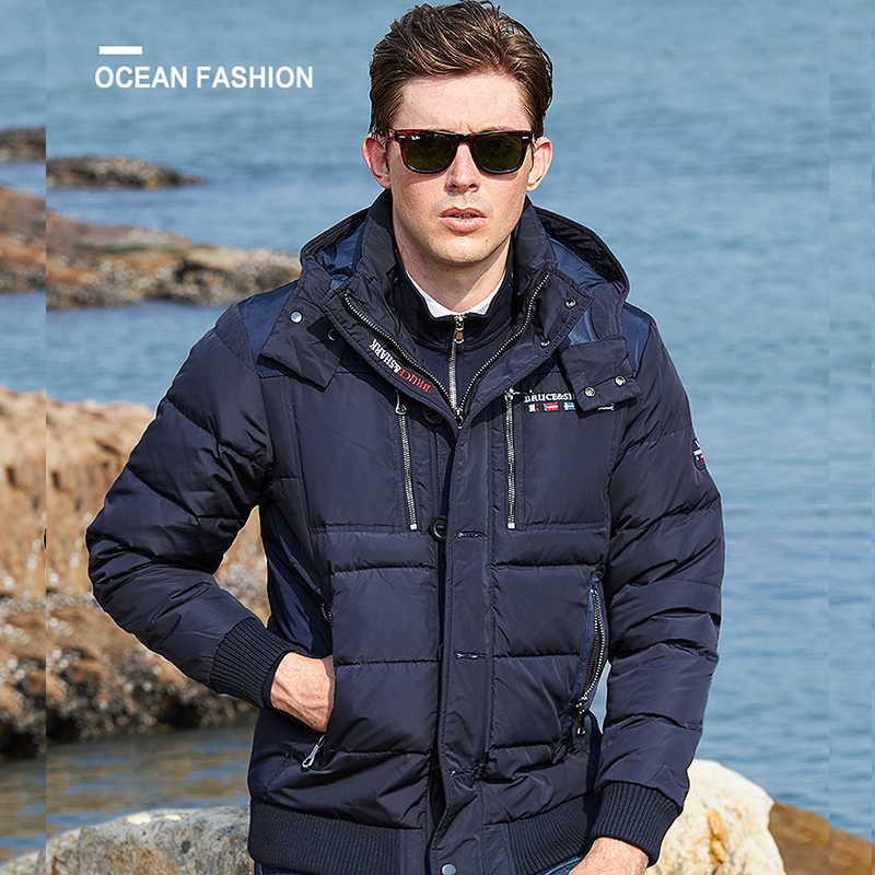 フード付きサーマルコート,男性用厚手の断熱材,フェザー,高級ブランド,カジュアル,防水,70%,グレーのアヒル,大きいサイズ,3xl,新しいコレクション