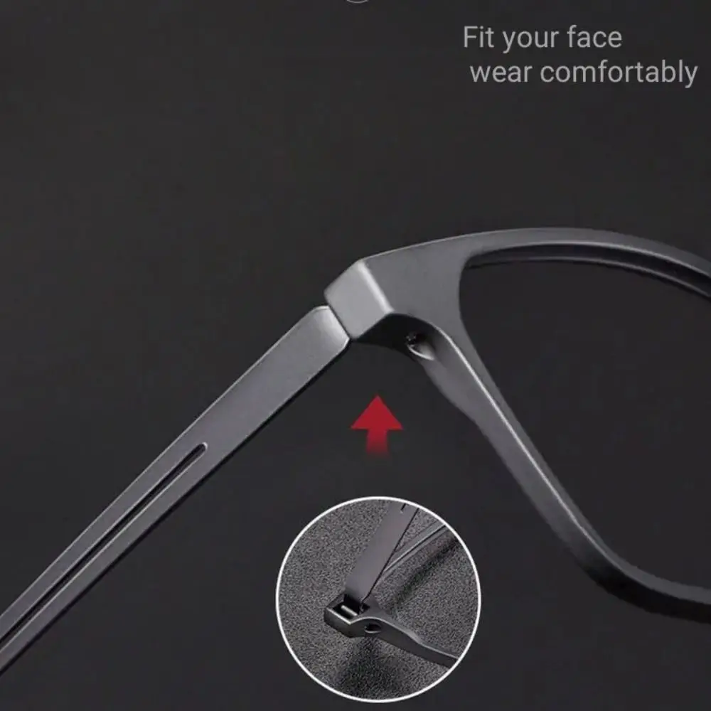 Blue Light Blocking Reading Glasses Men Women Ultralight TR90 Titanium Alloy Optical Frame Eyeglasses Square Eyewear