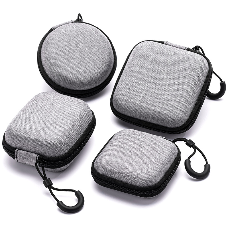 Portable Shockproof Headphone Case Earphone Bag Headset Storage Bag Hard Shell Earphone Accessories memory Card USB Cable