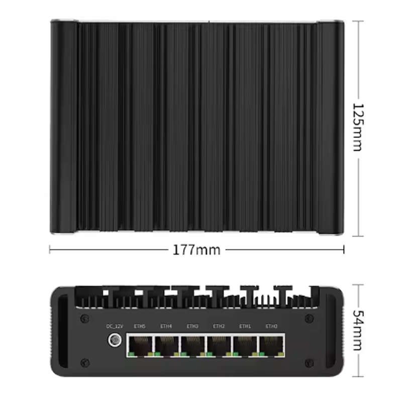 Firewall Appliance Router Intel N100 6x2.5G i226-V Mini PC DDR5 2xNVMe Industrial Computer pfSense Home Server OPNsense Proxmox