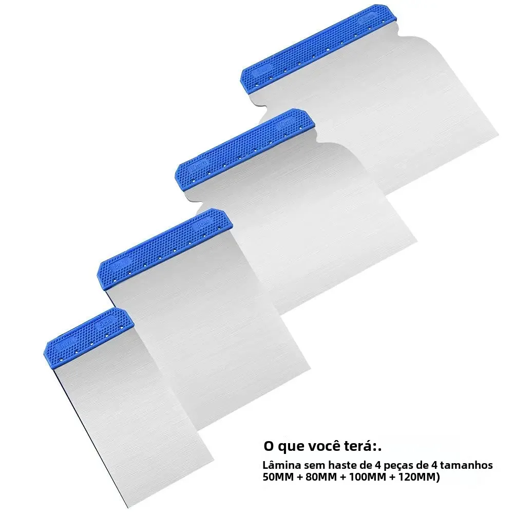 4 pçs/lote raspador putty faca lâmina ferramentas de pintura mão reboco lâmina de limpeza pá para papel de parede/decalques/acabamento de drywall