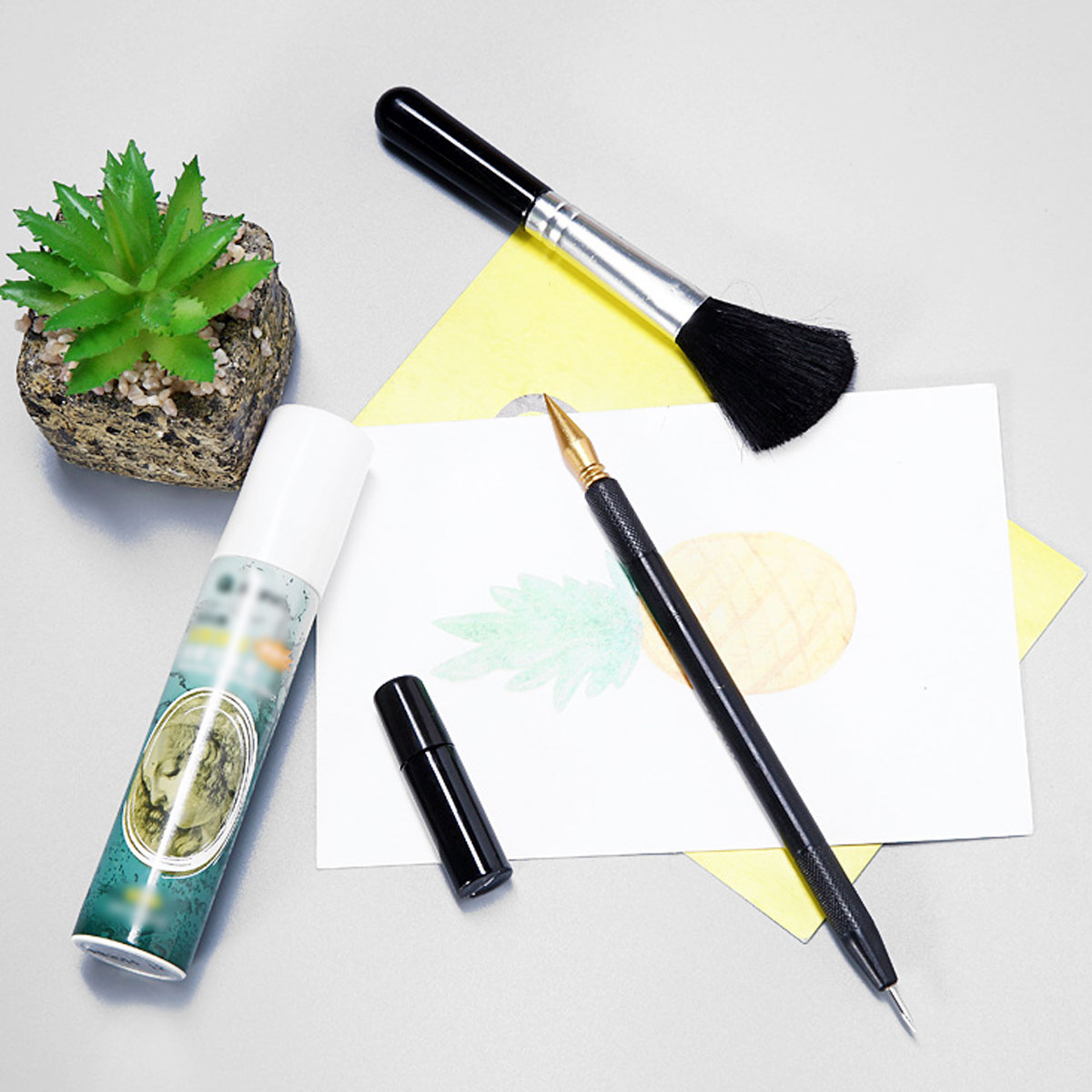 Scratch Painting Tool Kit mit Stick-Pinsel für Bastelprojekte, Malspielzeug, Lehrmittel
