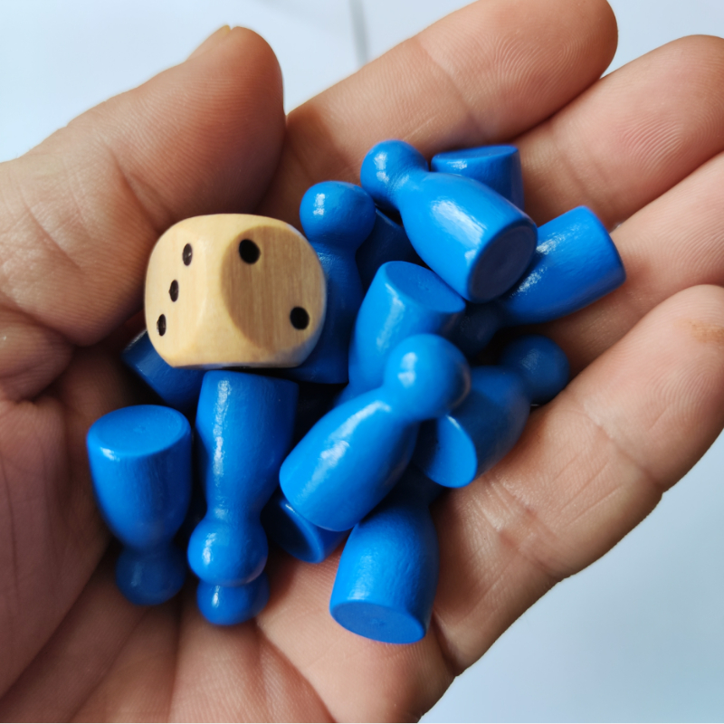 Juego de rompecabezas de madera humanoide para niños, juego de mesa de madera, piezas de ajedrez, piezas de damas humanoides, ajedrez volador, 16 Uds.