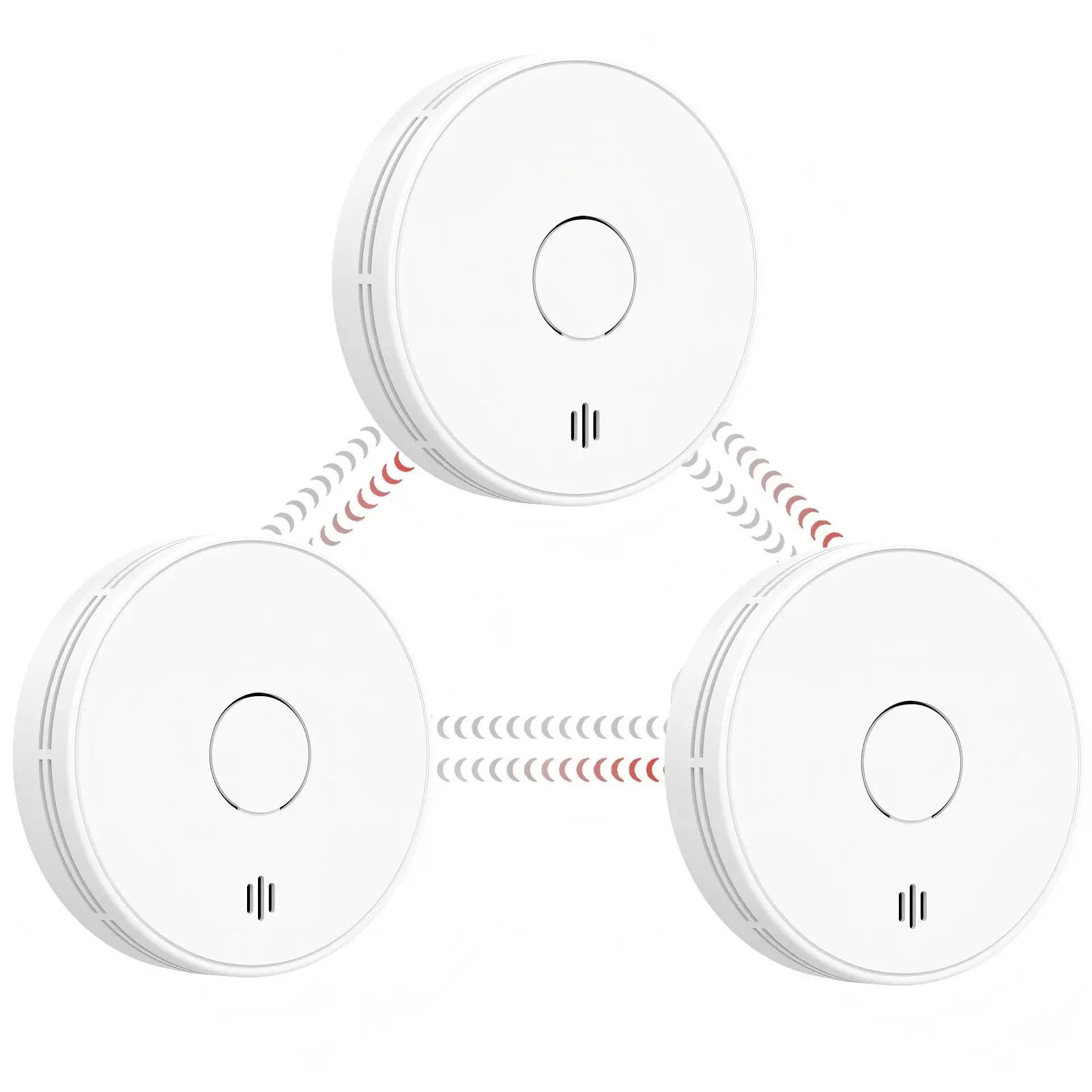 Wireless Interlinked Smoke Alarm Detector with Sealed 10-Year Battery, Wireless interconnected Smoke Detector, CE/UKCA, VS02F