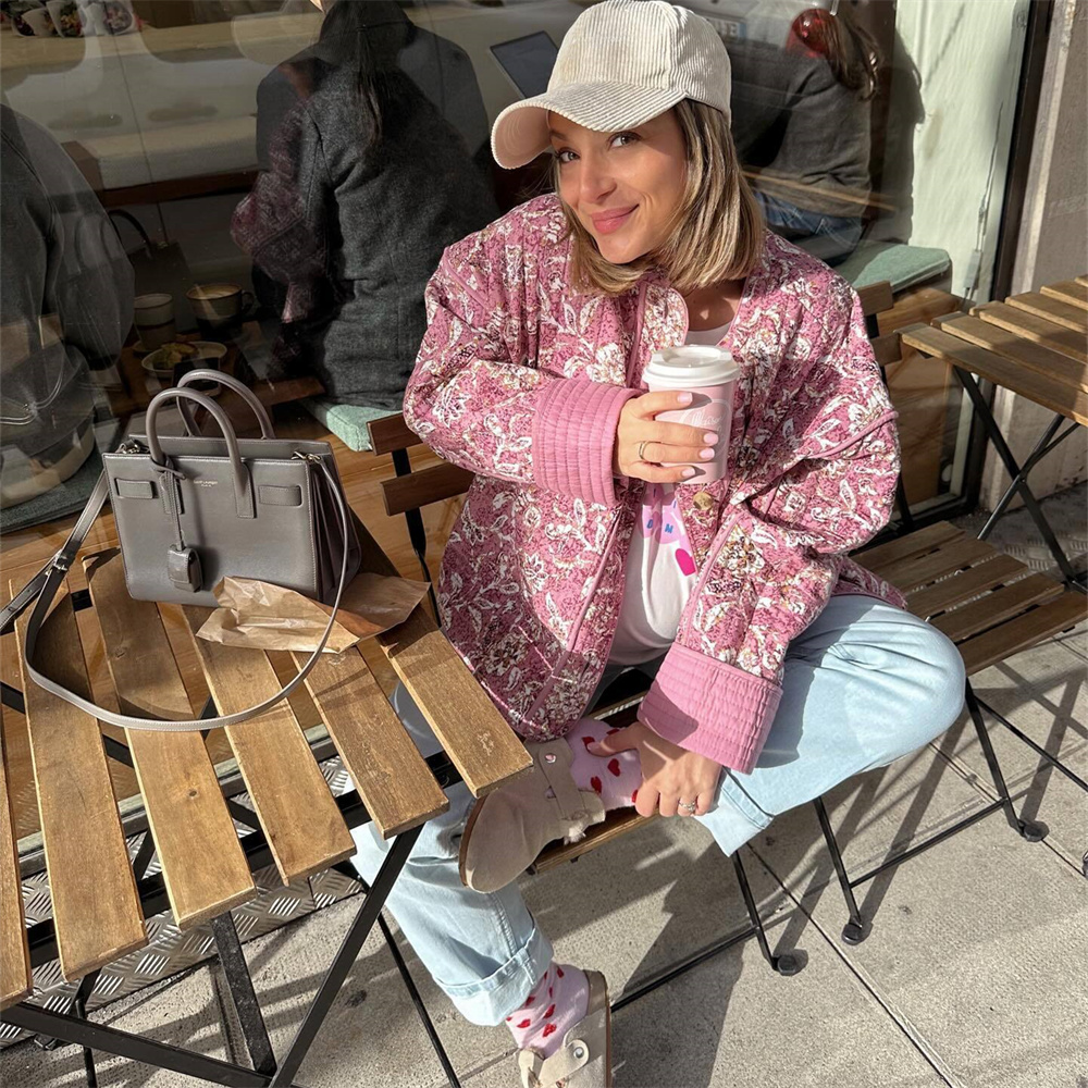 Europese En Amerikaanse Stijl 2024 Dames Nieuwe Modieuze En Veelzijdige Lange Mouwen, Losse En Afslankende Katoenen Jas