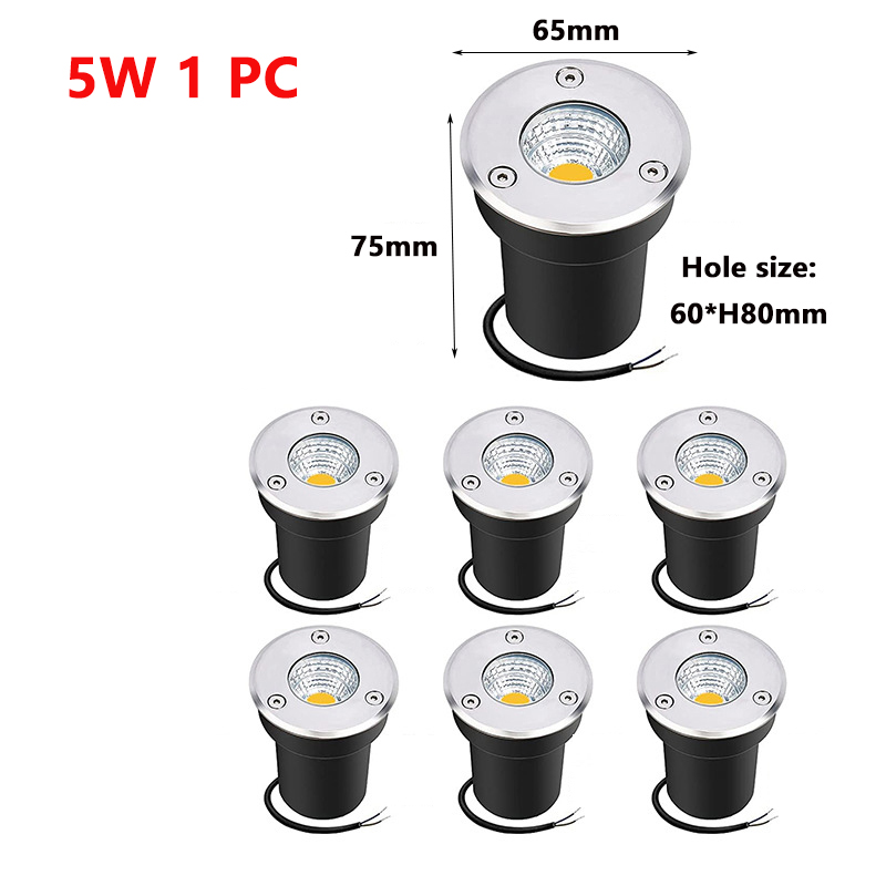 5W 10W 12W enterrado camino de jardín punto luz subterránea empotrada AC220V110V12V24V IP67 impermeable Led lámparas subterráneas de jardín