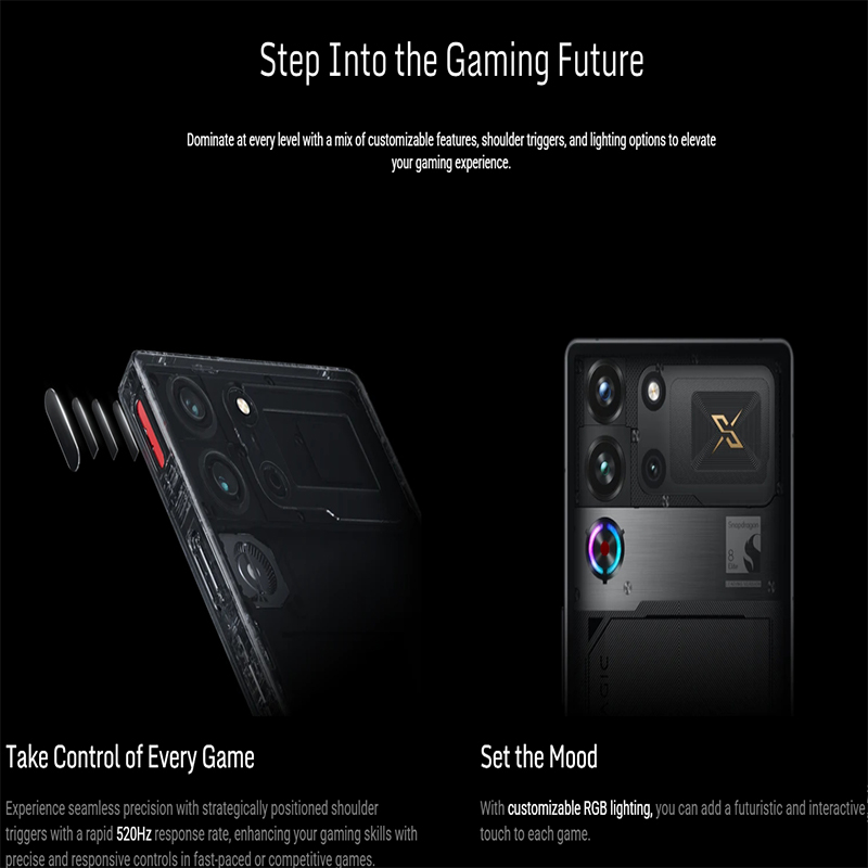 Versión Global Redmagic 10S Pro NX789J Snapdragon 8 Elite versión líder 6,853 "Q9 + 144Hz AMOLED 50*2 + 2 + 16MP 7050mAh 80W NFC