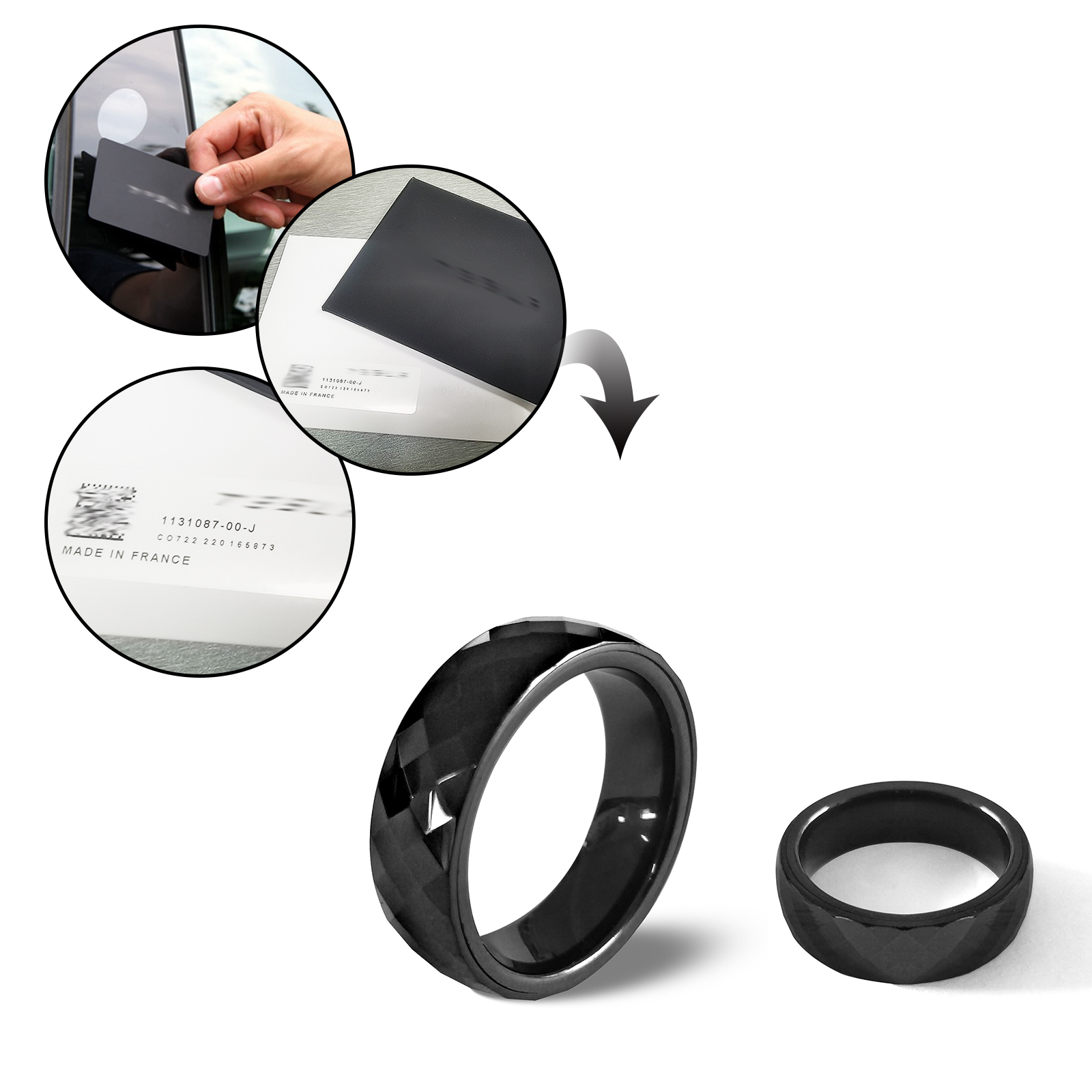 Керамическое кольцо на палец NFC Smart Diamond Style для разблокировки ключевых карт Tesla Model3 и Y