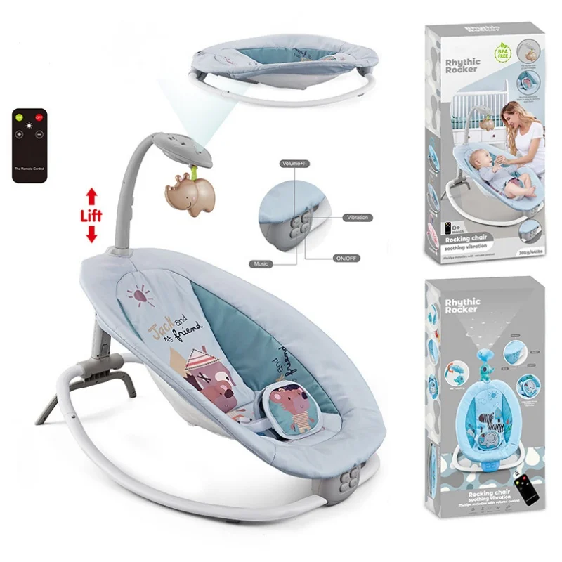 Multifunktionaler Klapp-Schaukelstuhl für Babys von 0–1 Jahren. Baby-Musik-Vibrationssitz, Wiege, verstellbarer, beruhigender Liegestuhl