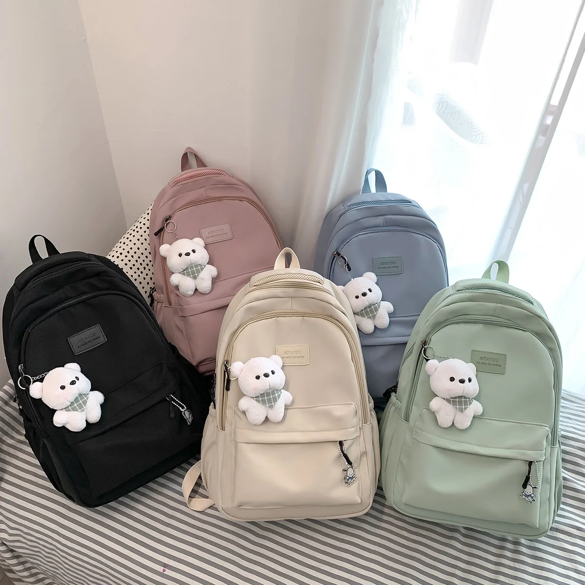 Nuovi uomini di moda femminile zaino universitario impermeabile ad alta capacità borse da scuola per laptop da donna alla moda borsa da viaggio per ragazza carina cool