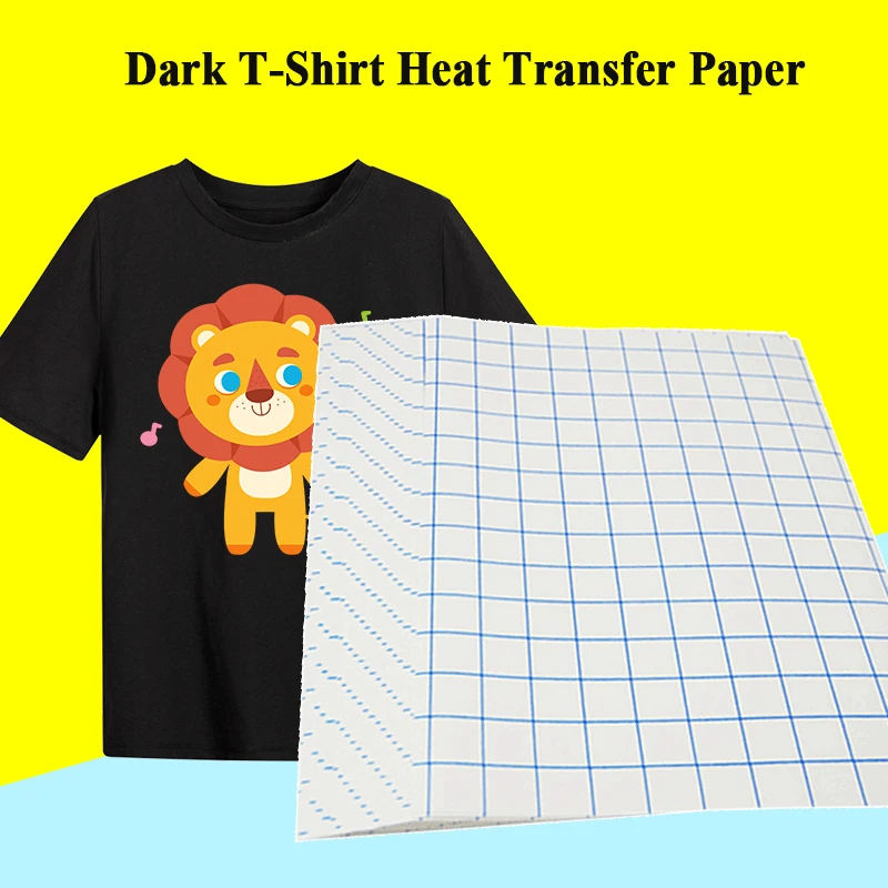 10 arkuszy papieru termotransferowego do drukarek atramentowych A4 Bawełniana koszulka Ciemny czarny papier transferowy Jasny biały papier do 100% bawełny