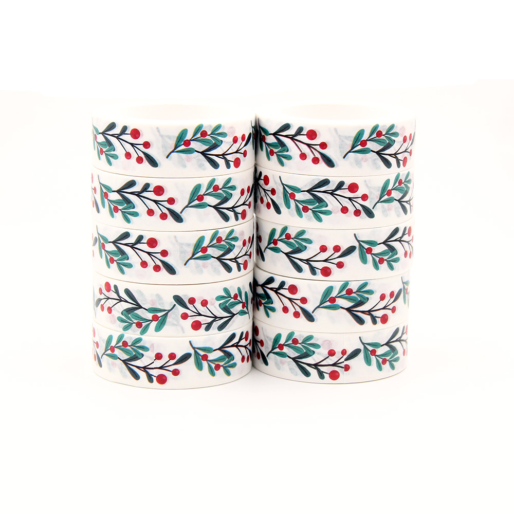 2021 Mới 1 15Mm X 10M Giáng Sinh Hoa Washi Băng Giấy Scrapbook Đắp Mặt Nạ Dán Giáng Sinh Vui Washi băng