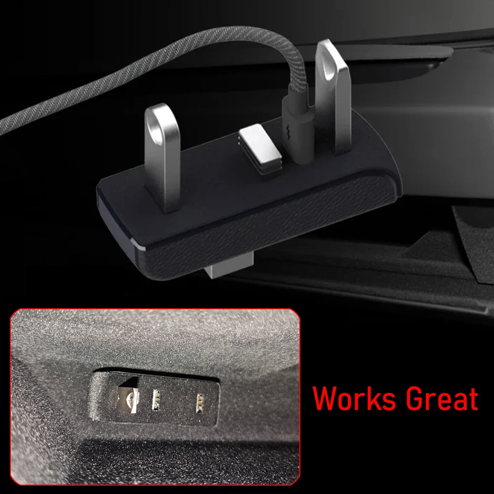 Stacja dokująca do schowka samochodowego Tesla Model 3 Y 3+ Y Juniper, hub USB, porty USB, rozgałęźnik USB 4-w-1, ładowarka, ulepszenie, transfer danych