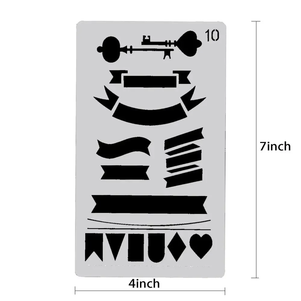 Estênceis animais reutilizáveis para pintura, estêncil flor, veados, urso, borboleta, pássaro, montanha temático DIY Craft Template, 12 pcs