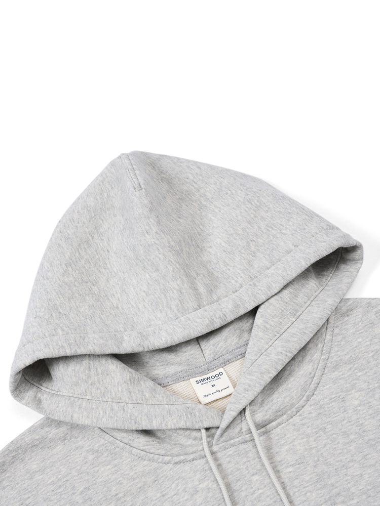 SIMWOOD 2025 Wiosna Nowe bluzy z kapturem z tkaniny 340 g/m2 Męskie wysokiej jakości bluzy oversize