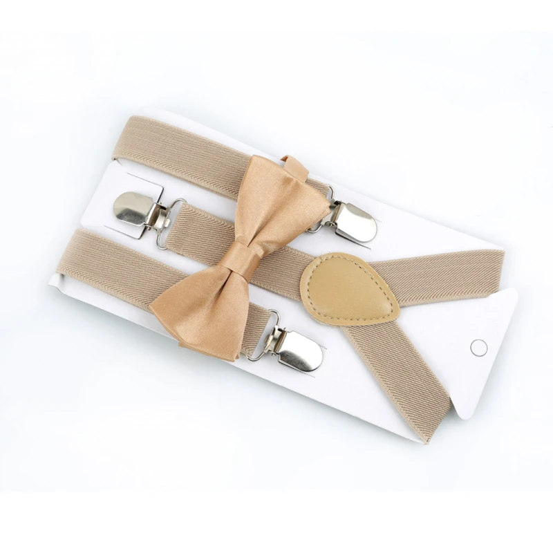 Tirantes ajustables con pajarita para niños y niñas, conjunto de corbatas de boda para bebés, accesorios de moda