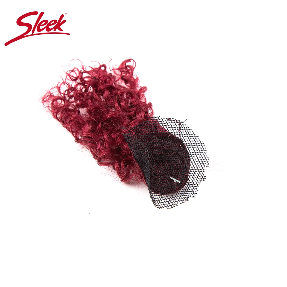 Elegante Duplo Desenhado 30 #   Vermelho borgonha 99j cor curto indiano kinky encaracolado pacotes com clocure barato 5 pacotes de cabelo remy extenso