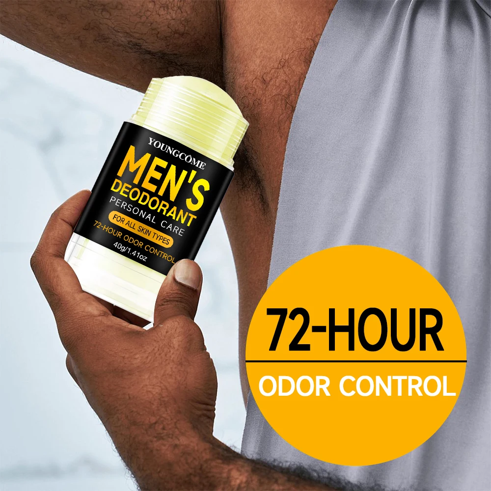 Bâton déodorant en bois de santal pour hommes, Anti-transpiration, garde le séchage, parfum durable, élimine les odeurs des aisselles, bâtons rafraîchissants
