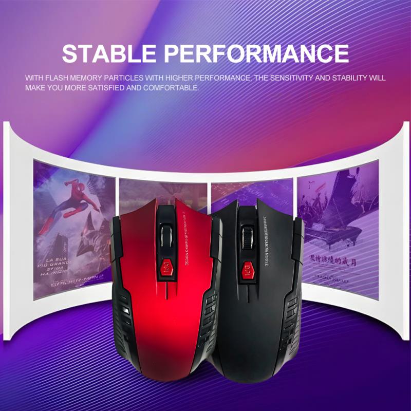 2.4 グラムワイヤレスマウス USB レシーバー 6 ボタンプロフェッショナル光学式ワイヤレスマウス USB 右スクロールマウスラップトップ PC ゲーマー用