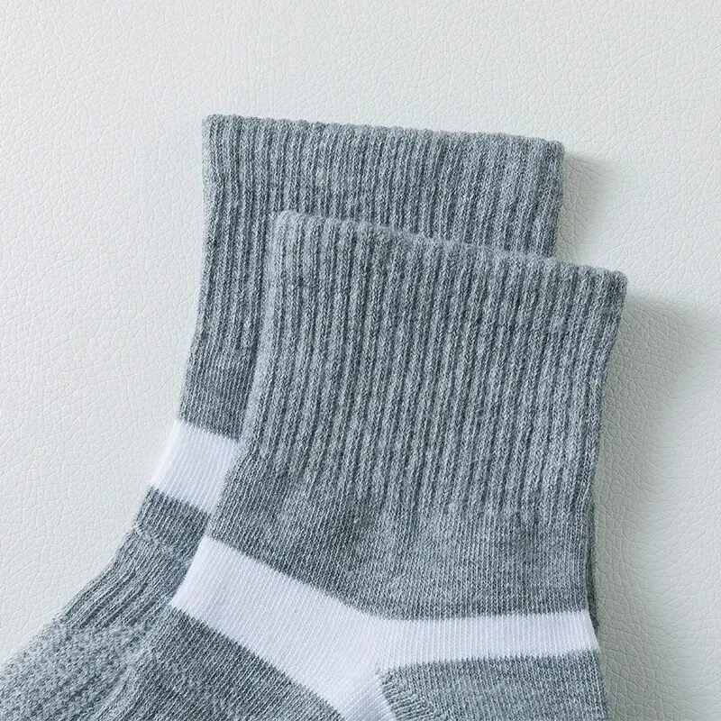 3/5/6 pares de calcetines de algodón para deportes al aire libre, calcetines de baloncesto para correr de algodón absorbentes del sudor y resistentes a los olores, calcetines de moda