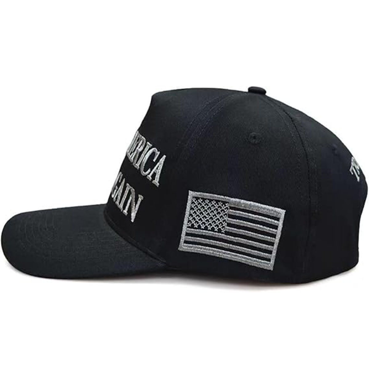 1 Stück schwarzer Hut Never Surrender Maga Hat Us bestickte verstellbare Baseballmütze schwarz