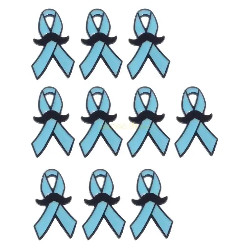 31bf 10pcs Broche Metal Distrange com bigode para participantes do evento caridade e amantes todas as