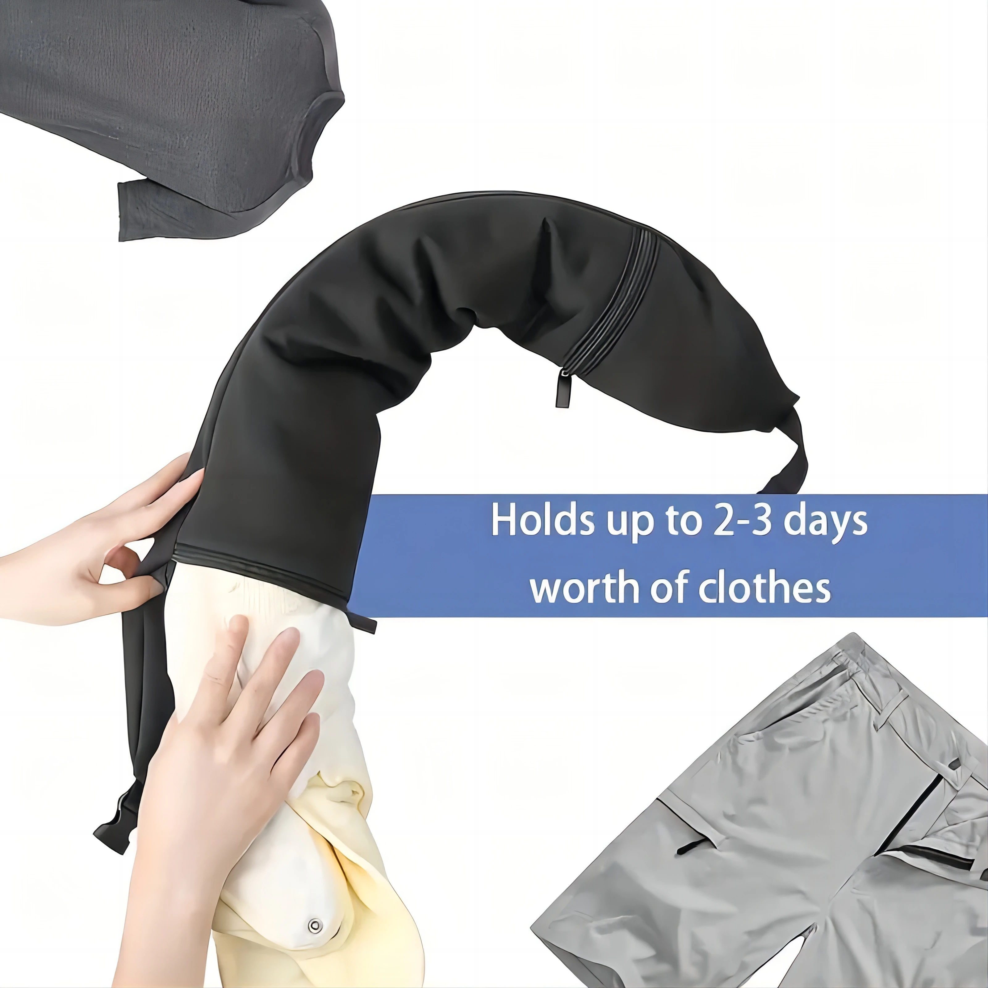 Multifunctionele crossbodytas voor nekkussen, unisex studentenreispakket, handige, ruimtebesparende kussentas