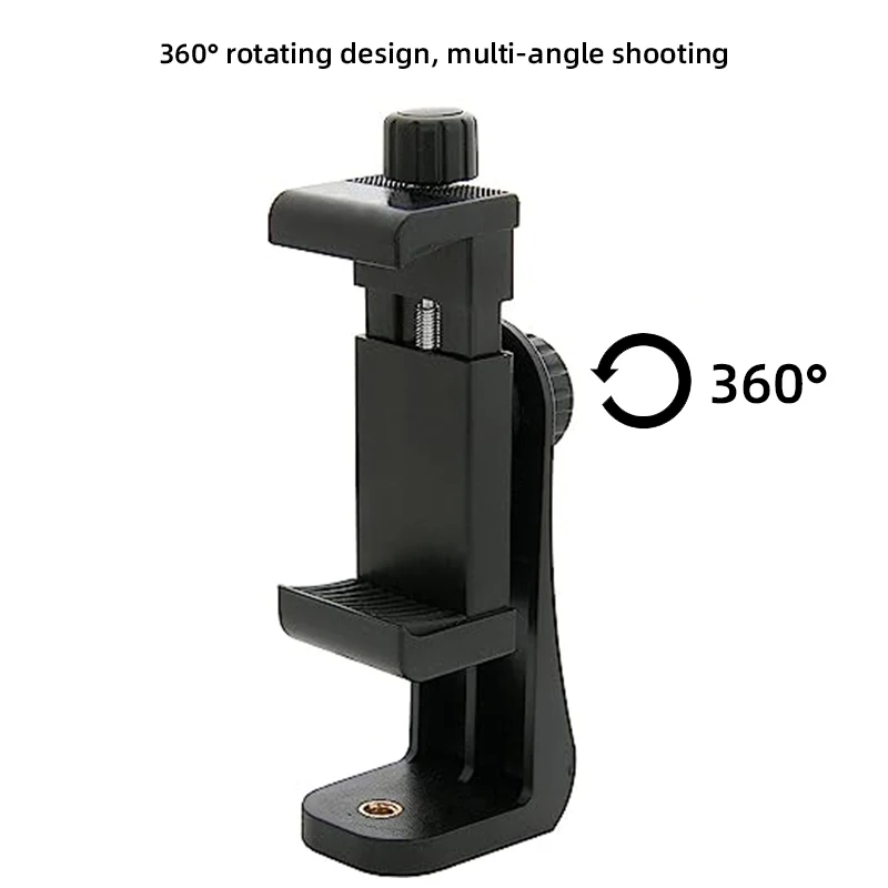 Phone Holder Vertical Horizontal Tripod Mount Adapter Rotatable Adjustable Clip for iPhone Android Selfie Stick Camera Stand