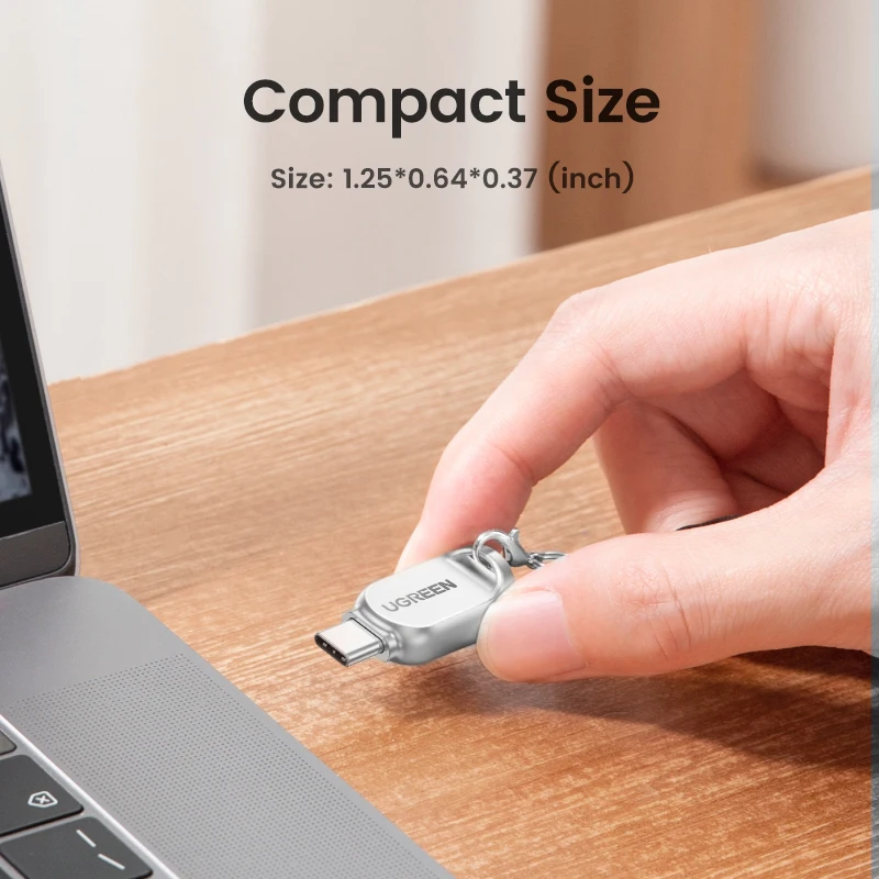 UGREEN-lector de tarjetas de USB-C a Micro SD, adaptador OTG para ordenador portátil, PC, tableta, teléfono, Windows, MacOS, USB 3,0