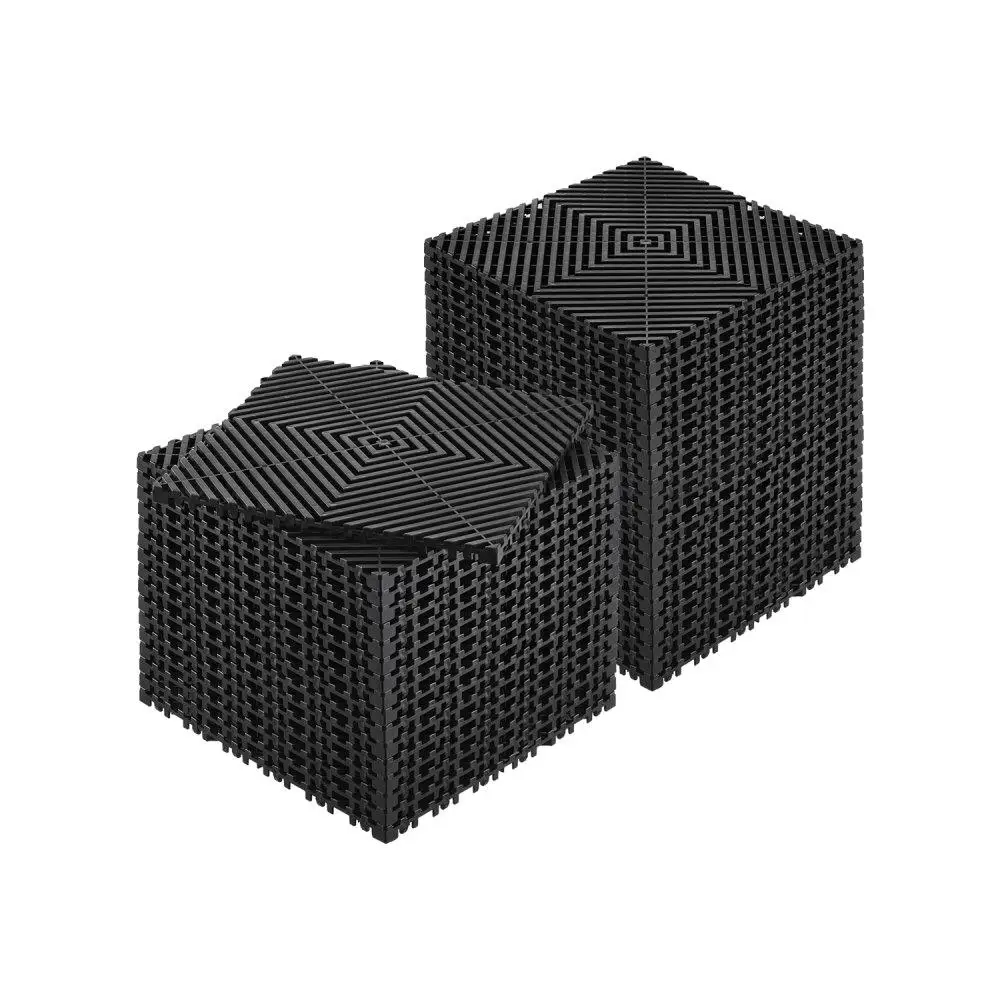 Interlocking Drainage Mats 12x12 Modular NonSlip Floor Tiles Durable PP Material 40 Pcs for garage Garden Kitchen Outdoor