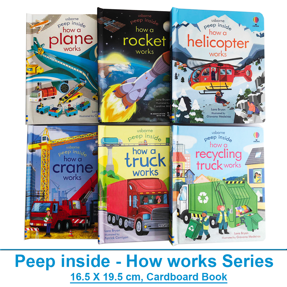 Usborne Peep Inside How Works Series Wetenschappelijke kennis Leren prentenboek in het Engels Dagelijks leesboek voor het slapengaan Montessori