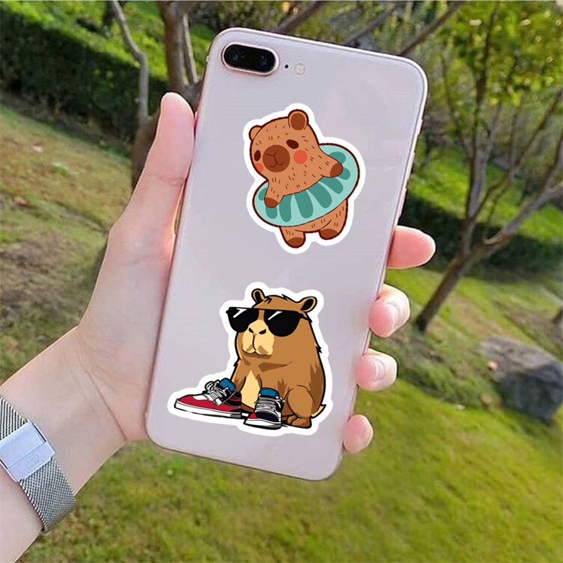 10/30/50PCS น่ารัก Capybara PVC สติกเกอร์ความงามเด็กตกแต่ง Scrapbooking Sketchbook เกาหลีเครื่องเขียนอุปกรณ์โรงเรียน