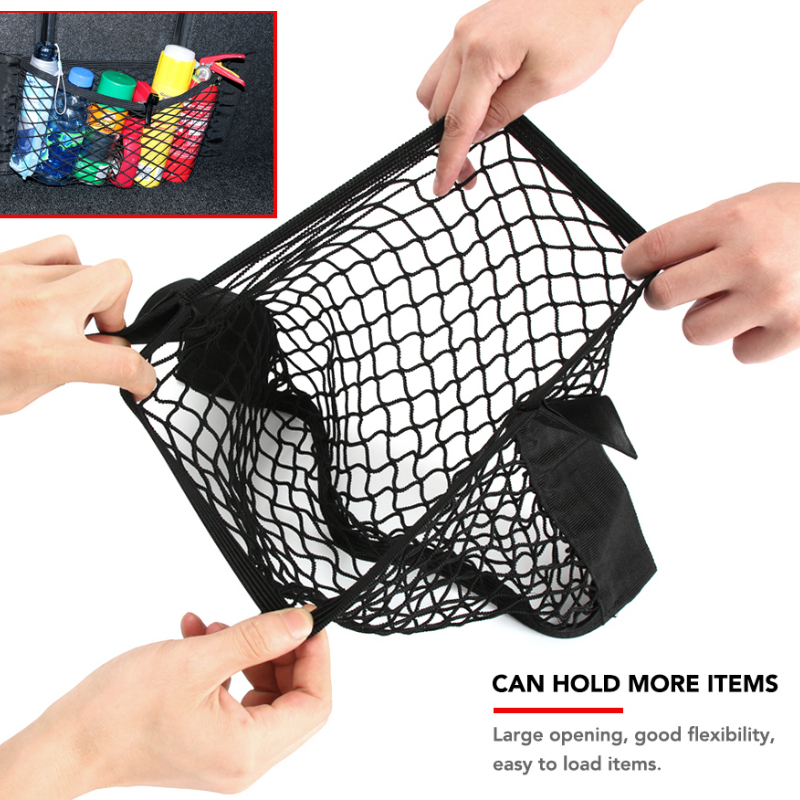 1Pc Auto Zurück Hinten Mesh Stamm Sitz Elastische String Net Universal feste Auto Organizer Sitz Zurück Mesh Tasche Innen lagerung Netzwerk