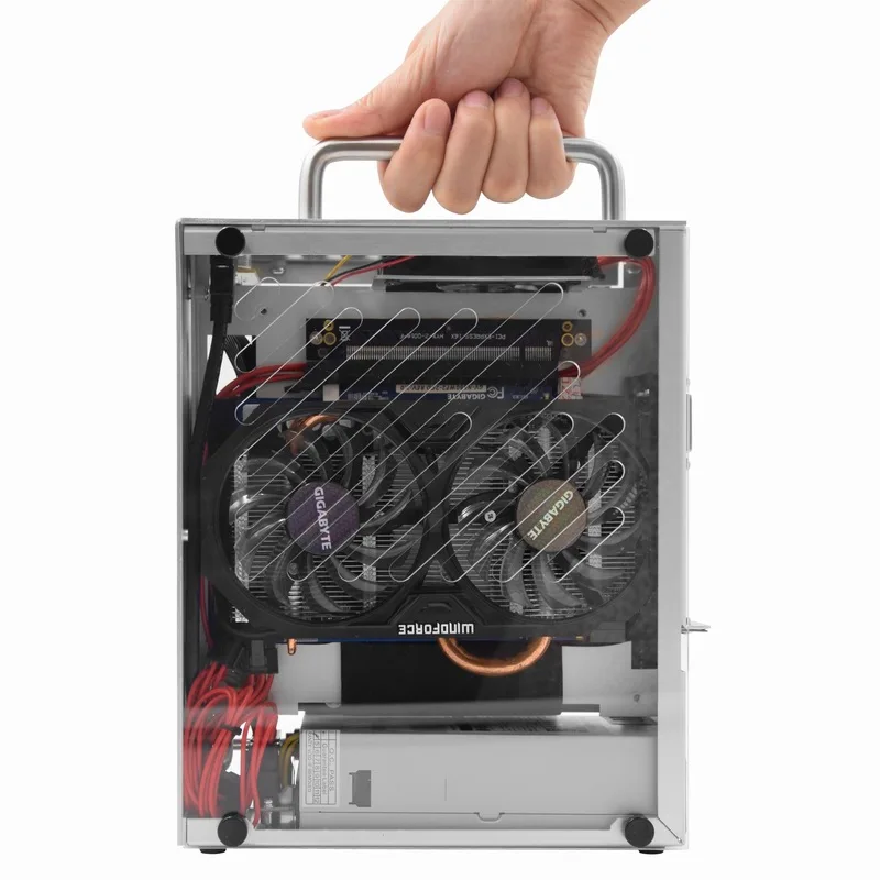 METALFISH S3 ITX A4 игровой чехол для ПК, полностью алюминиевый компьютерный мини-маленький чемодан-шасси, портативный чемодан с поддержкой RTX3060/13600 с ручкой
