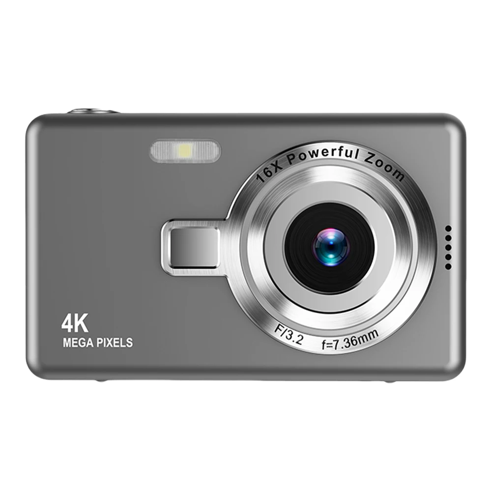 4K HD 1080P Portable Vlogging Camera 16X Zoom Autofocus Vlogging Camera Anti-Shake 2.4 Inch IPS Screen for Photography and Video