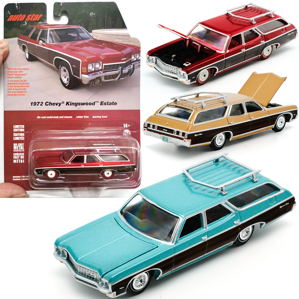 1:64 ジョニーライトニングオートワールドダイキャスト合金モデルカー隠しバージョンポットトラックシボレーキングスウッドエステートポンティアックタンカーモデル