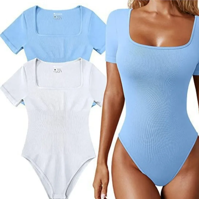 Frauen Abnehmen Square Neck Full Body Shaper Bodys Taille Trainer Butt Heber Höschen Bauch-steuer Dessous Yoga Shapewear