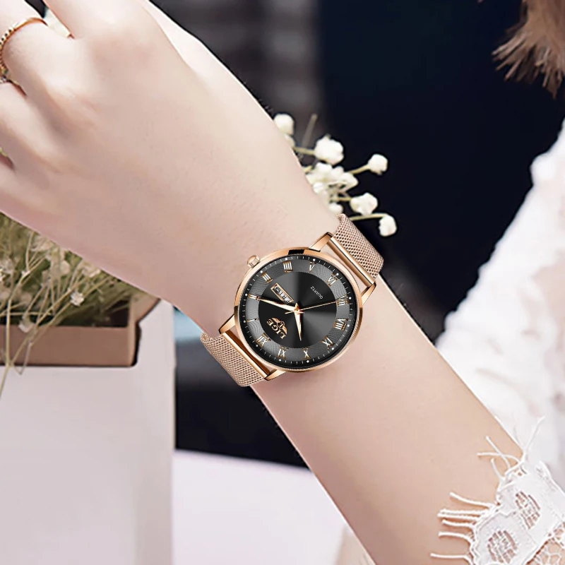 Lige 2024 novo relógio feminino relógios de luxo senhoras criativo aço pulseira relógios feminino à prova dwaterproof água relogio feminino