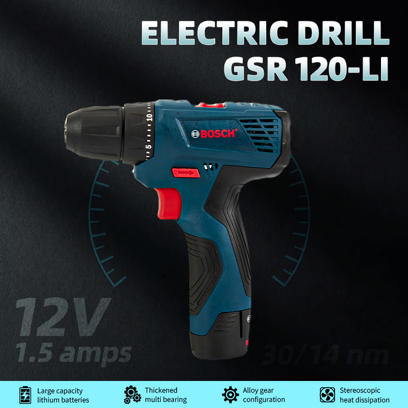 Bosch GSR120-LI  Professional Electric Drill Cordless Electric Hand Drill Multi-Functio n Home DIY Screwdriver Power Tools