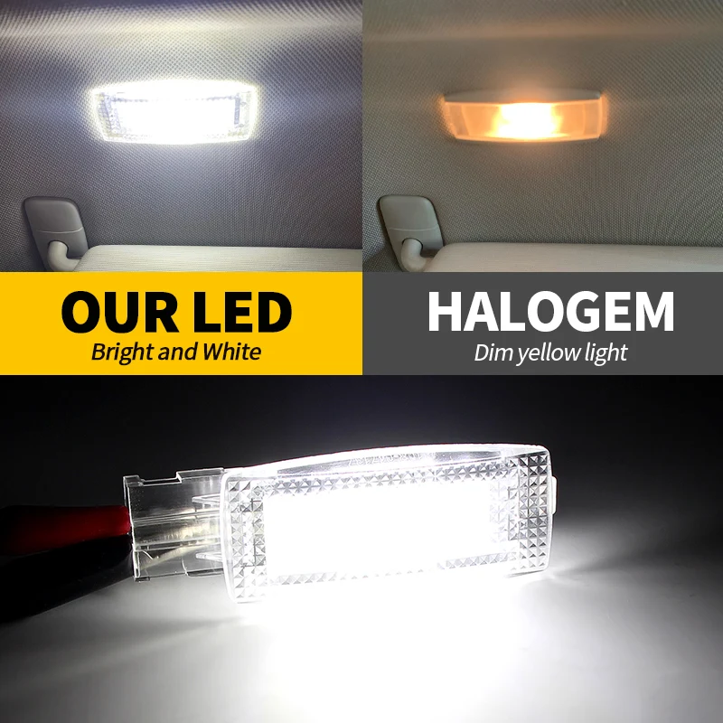 Đèn LED Nội Thất Áo Chống Nắng Tôn Vanity Mirror Đèn Đọc Sách Cho VW Golf 4 5 6 7 Passat CC B5 B6 b7 Polo Tiguan Scirocco Jetta Toura