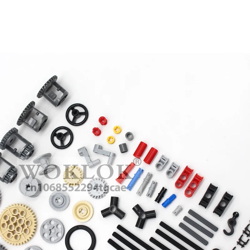 116pcs MOC Bulk Technical Parts Pin Liftarm Bricks Set Axle Connector Gear 40 Tooth Building Blocks Compatible Technology Toys