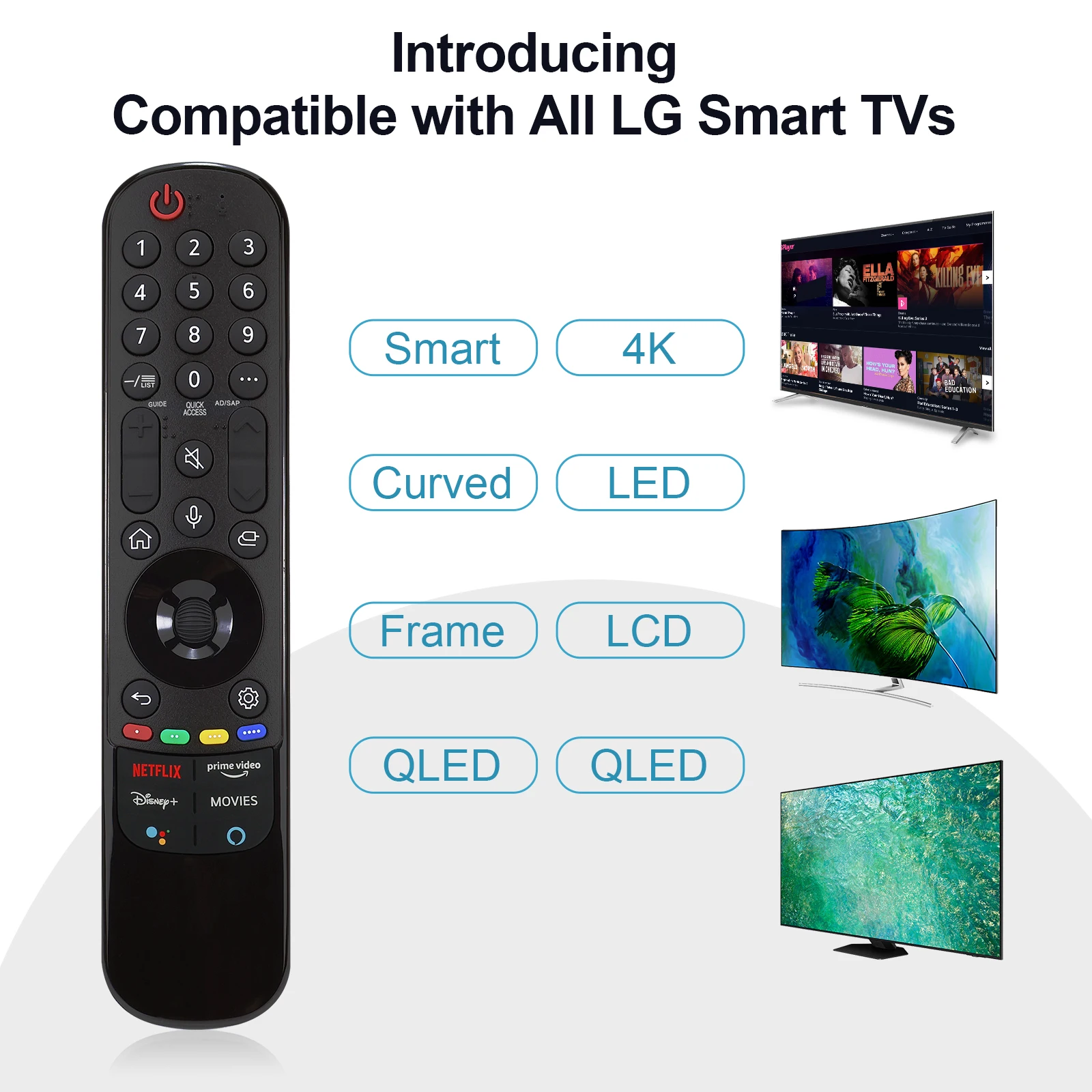 Telecomando universale Forlgsmart-Tv, telecomando magico per LG Uhd Oled Qned Nanocell Miniled 4K 8K Smart TV (nessuna voce Noprint)