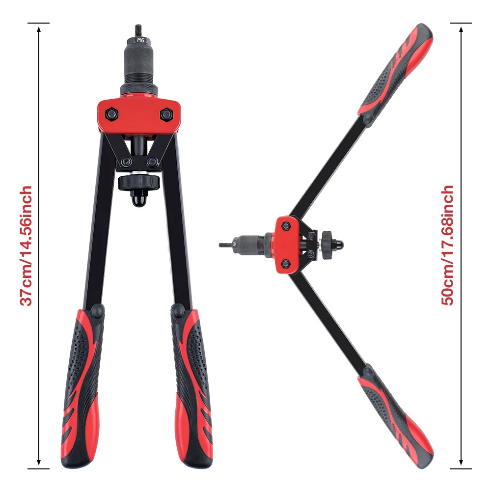 Pistola manual profissional para rebitar porcas,Máquina de rebitagem doméstica M3 M4 M5 M6 M8 M10, ferramenta de rebitagem rápida para porcas de inserção faça você mesmo,pistola de rebite sem fio, com caixa de plástico