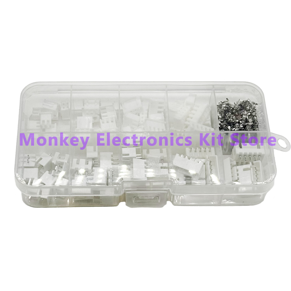 230 pçs/caixa kit terminais de passo jst ph 2.0mm/xh 2.54mm 2/3/4/5 pinos macho fêmea plug plástico habitação cabeçalho crimpagem fio conector