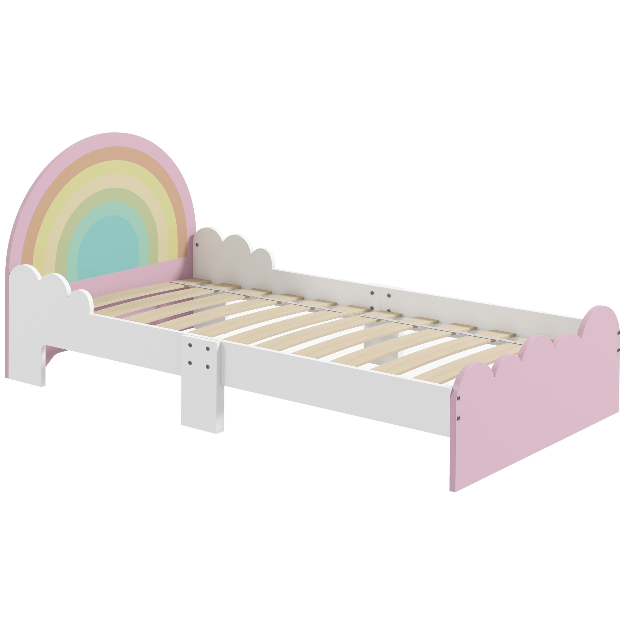 ZONEKIZ Lit pour enfants de 3 à 6 ans Étendu 143x74x66 cm rose