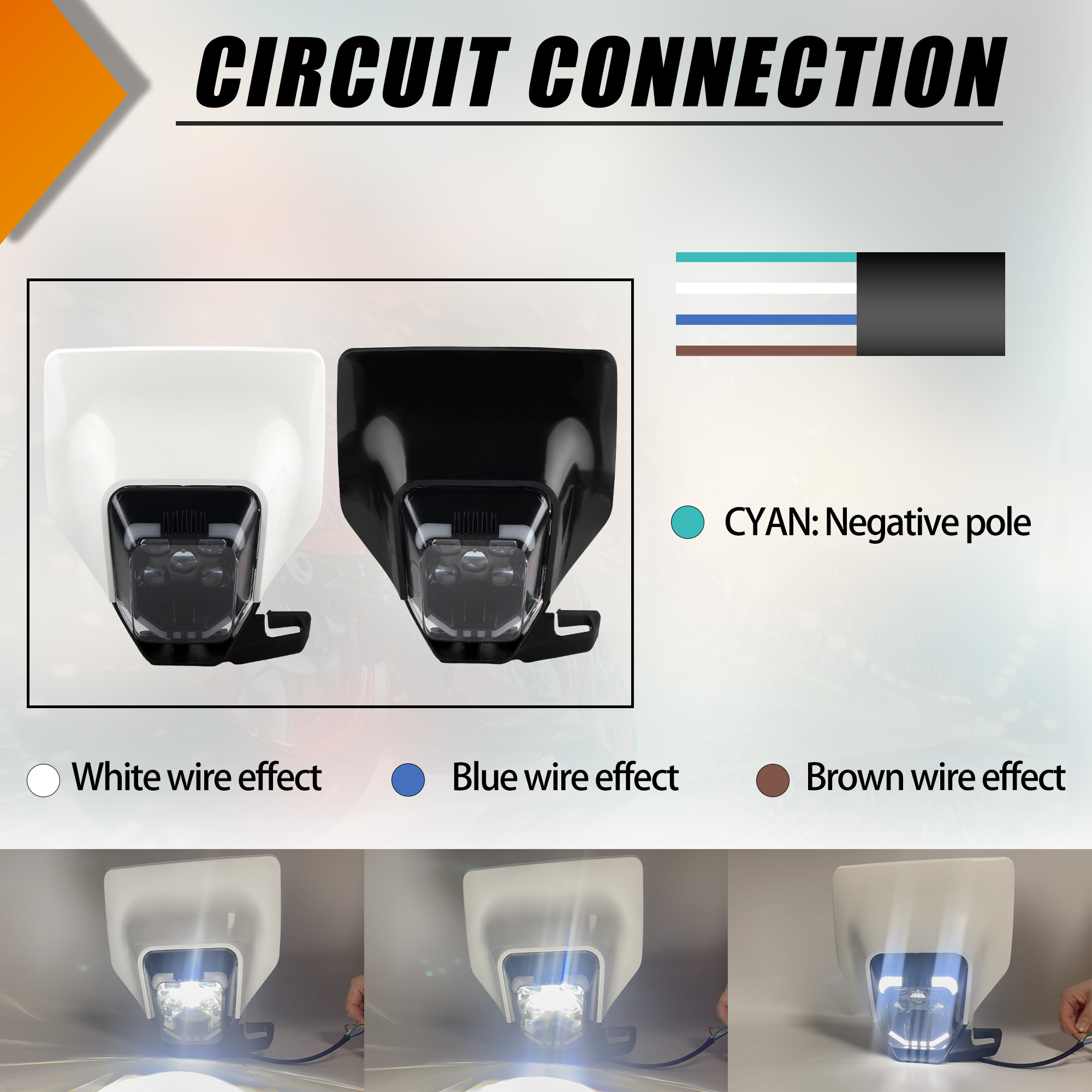 オートバイのヘッドライト LED 芯ハスクバーナ 701 TE 250 300 450 FC FE TC 125 300i ヘッドランプダートバイクモトクロスアクセサリーエンデューロ