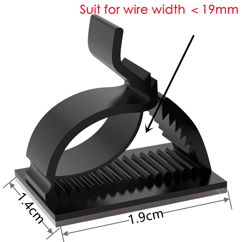 20/10/5PCS Self Adhesive Cable Organizer Clips Adjustable Desk Tidy Wire Cord Manager Fastener Clamp USB Cable Fixing Clips
