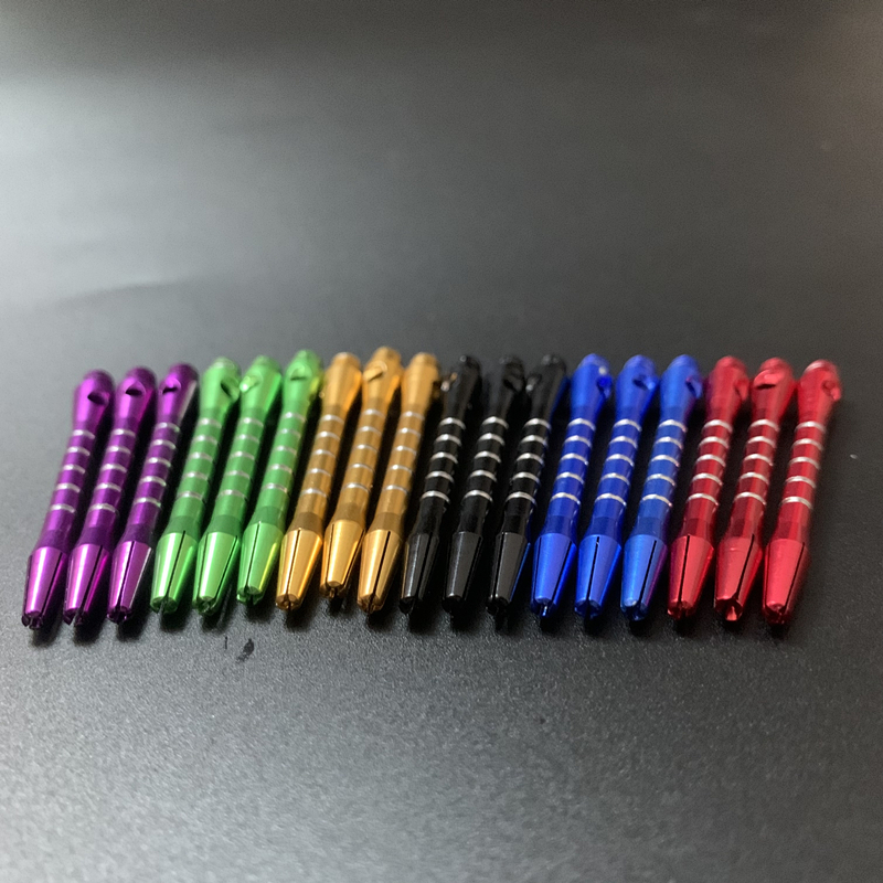 6 szt. wysokiej klasy metalowych rzutek Aluminiowy pręt Rozmiar 48 mm / 1,89 cala Metalowy pręt kolorowy zestaw linii grawerki 6 kolorów Wybierz akcesoria