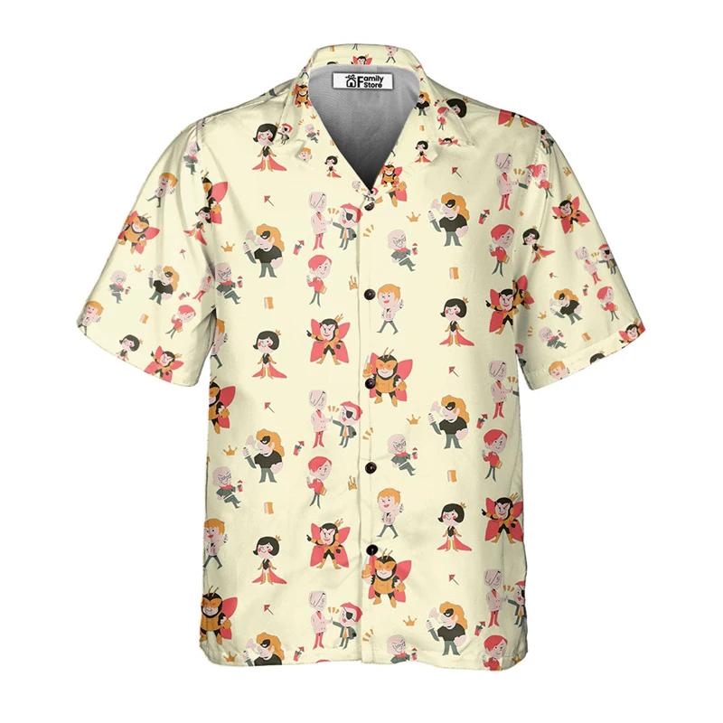 เสื้อฮาวายพิมพ์ลาย3D สำหรับผู้ชาย, เสื้อฮาวายทรงหลวมแขนลำลองขาสั้น Baju atasan Pantai เสื้อเบลาส์แนวสตรีทเสื้อผ้าผู้ชาย