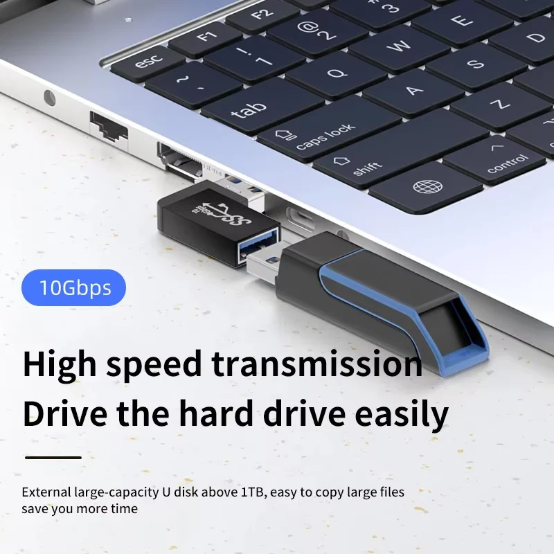 Adaptador de extensión USB 3,0 de ángulo recto 90, codo hacia arriba, conector USB de 10Gbps para PC, convertidor de enchufe de extensión macho a hembra